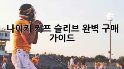 나이키 카프 슬리브 완벽 구매 가이드